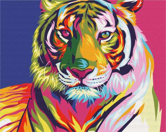 Тигр в стилі поп арт