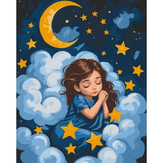 Картина по номерам "Спящий ангелочек" 15589-AC 40х50 см                                                       