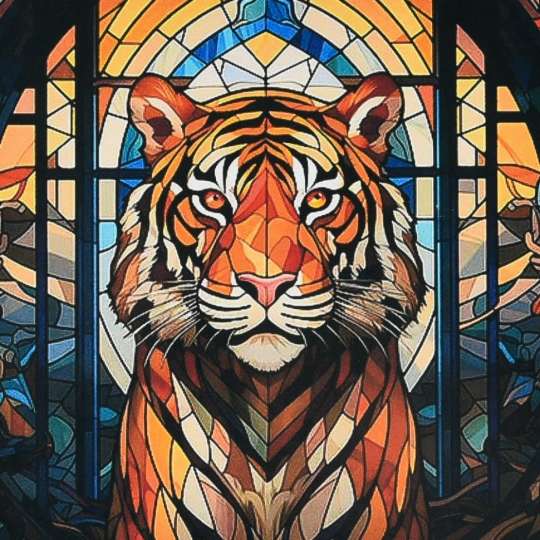 Алмазная мозаика "Могучий взгляд" DEEX16291 не полная выкладка 30х30 см 