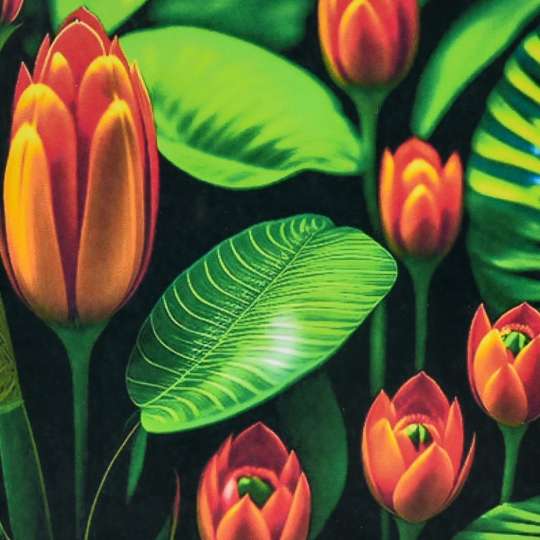 Стилізована матіола. Диптих 1 © Yana Biluhina