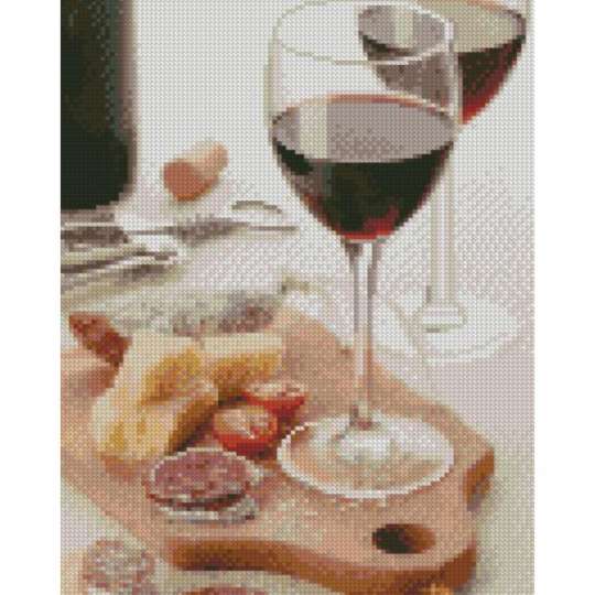 Алмазная мозаика "Бокалы с любовью" HX444 30х40 см