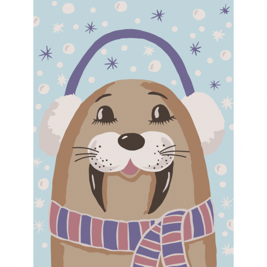 Картина по номерам "Счастливый моржик" 15585-AC 30x40 см