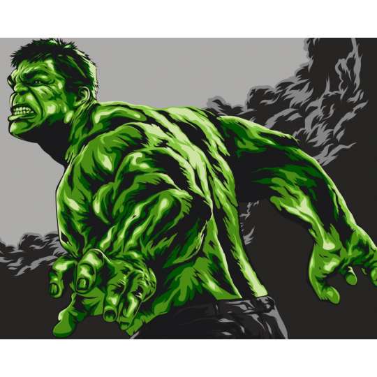 Картина по номерам без подрамника "Невероятный Халк" 16043-ACNF 40х50 см