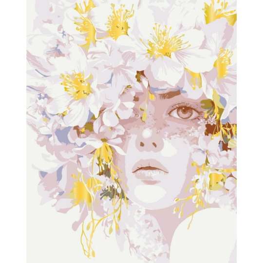 Картина по номерам "Золотистые тычинки" 10190-AC с металлизированными красками 40х50 см