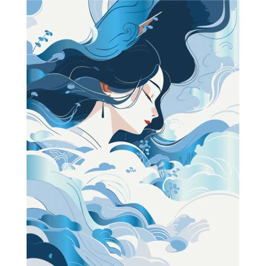 Картина по номерам "Стихия воздуха" 10189-AC с металлизированными красками 40x50 см                                