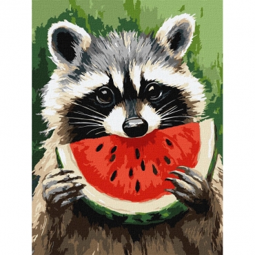 Картина по номерам "Сочный арбуз" ©art_selena_ua KHO6745, 30х40 см 