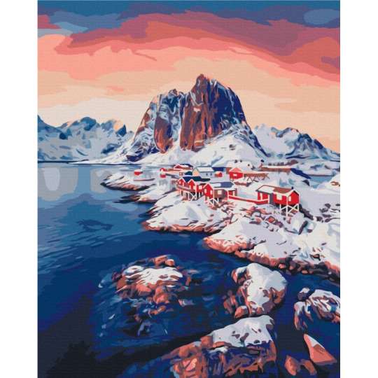 Картина по номерам "Рассвет на Лофотенских островах" BS52770, 40х50 см