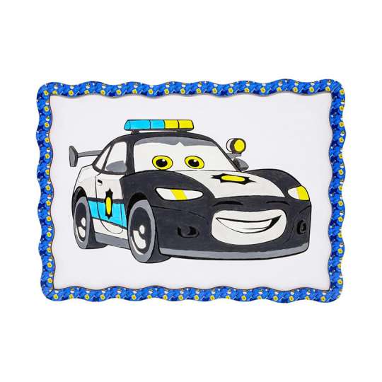 Детский набор для росписи по дереву "Полицейская машинка" Puz-22952 формат А4