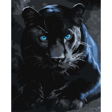 Картина по номерам "Дикая пантера" ©art_selena_ua KHO6813, 40x50 см 