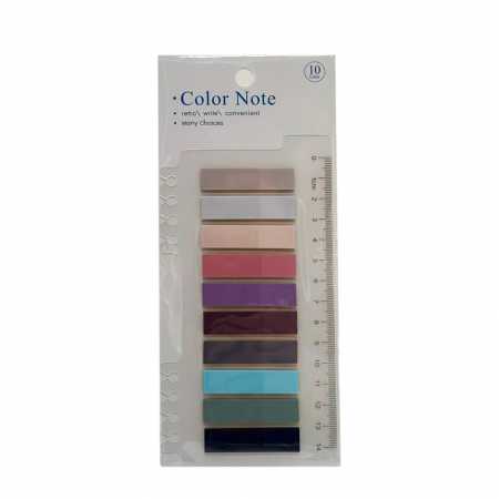 Закладка с линейкой 2 в 1 "stick Notes" Р80-5 разноцветные