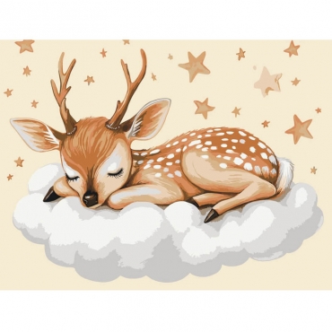 Картина по номерам "Олененок на облачках" 11598-AC 30х40 см
