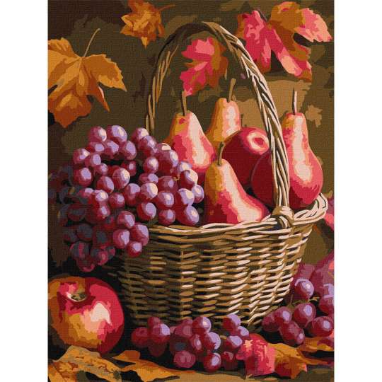 Картина по номерам "Осенние фрукты" KHO5725, 30x40 см