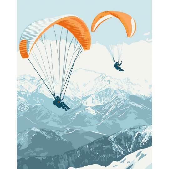 Картина по номерам "Парашютный спорт" ©arttem_illustration 11073-AC 40х50 см