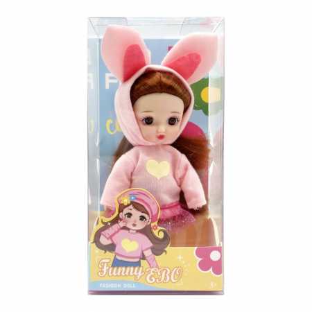 Кукла шарнирная для девочек Funny EBO DH2368B(Pink) 15 см