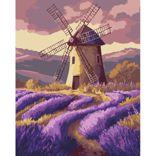 Картина по номерам "Мельница в сумерках" ©arttem_illustration 11089-AC 40х50 см