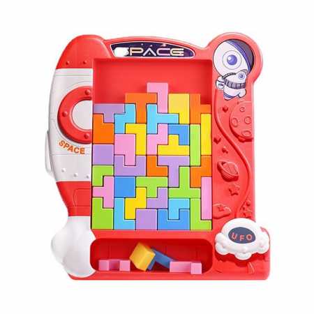Детская развивающая игрушка 3 в 1 "Пазлы, тетрис, танграм" 8792(Pink)
