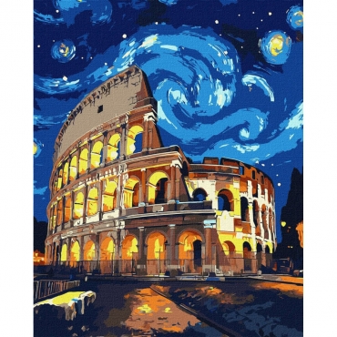 Картина по номерам "Ночь в Риме" ©art_selena_ua KHO3668, 40х50 см  