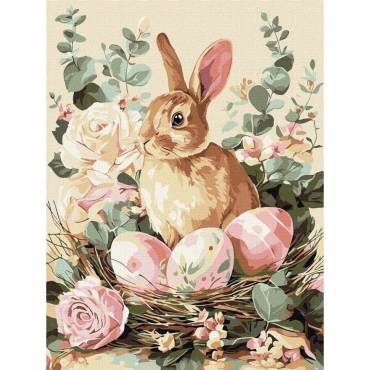 Картина по номерам "Праздничный кролик" ©art_selena_ua KHO5184, 30х40 см