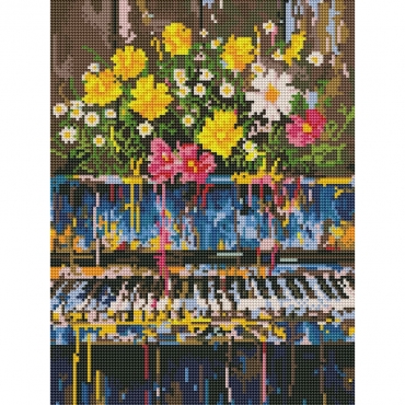 Алмазная мозаика "Экспрессия музыки" RDBS7003, 40х50 см