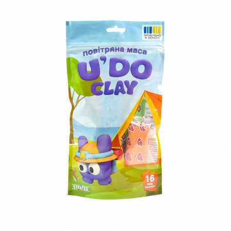Набор для творчества "Воздушная масса U'DO Clay" 30879, 16 штук