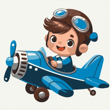 Картина по номерам "Юный пилот" 15619-AC 30х30 см