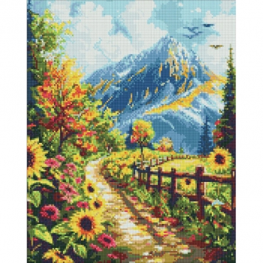 Алмазная мозаика "Дом под горой" AMO20244, 40х50 см