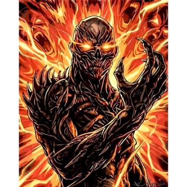 Картина по номерам "Огненное проклятие" KHO5220, 40х50 см