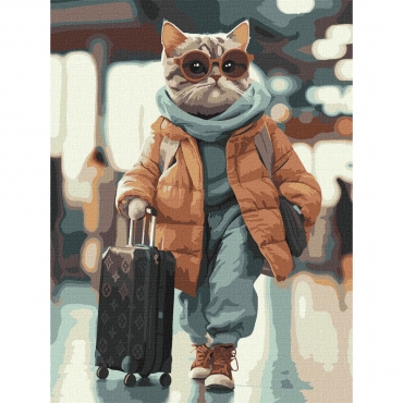 Картина по номерам "Стильный пассажир" KHO6754, 30х40 см