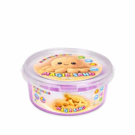 Кинетический песок Magic Sand 31192 фиолетовый 350 гр, формочки 2 шт