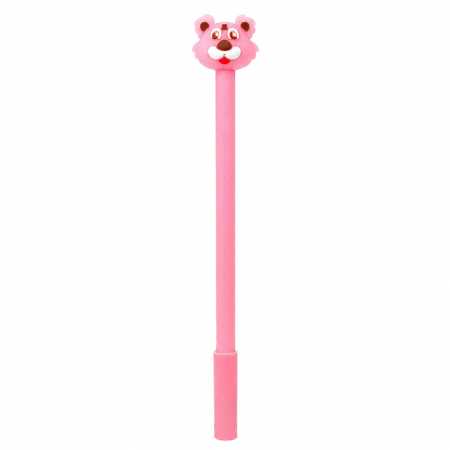 Ручка детская с игрушкой "Тигр" C0117-V(Pink) гелевая, синяя