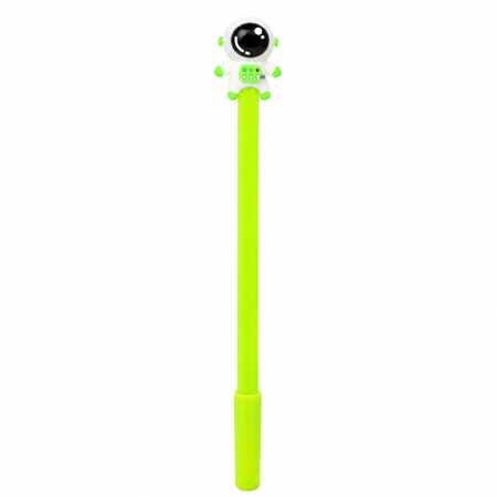 Ручка детская с игрушкой "Spaceman" A007(Green) гелевая, синяя