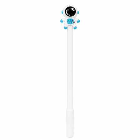 Ручка детская с игрушкой "Spaceman" A007(White) гелевая, синяя