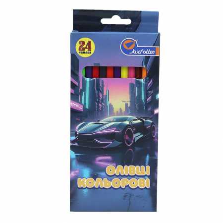 Набор цветных карандашей "Sportcar" 1051-24E 24 цвета