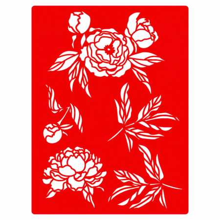 Трафарет многоразовый "Peony garden #417" FDTR 417, 15x20 см