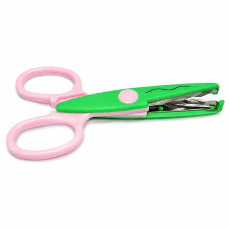 Ножницы детские "Craft" 1606A(Green-Pink) с фигурным лезвием