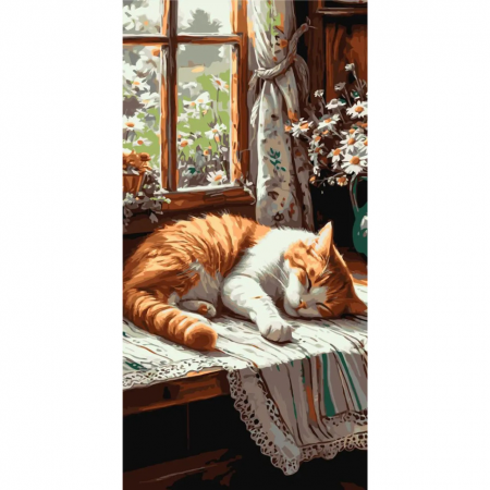 Картина по номерам "Рыжий котик" LW5163, 40х80 см