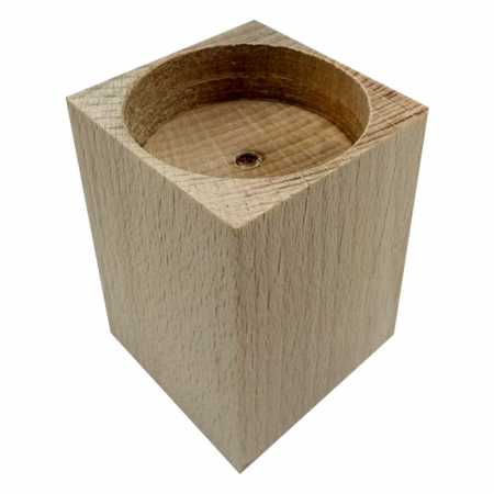 Подсвечник деревянный для свечей-таблеток Candlestick-5, 4,5×4,5×5,5 см