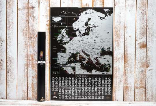 Скретч-карта "My Map Europe edition ENG", англійська