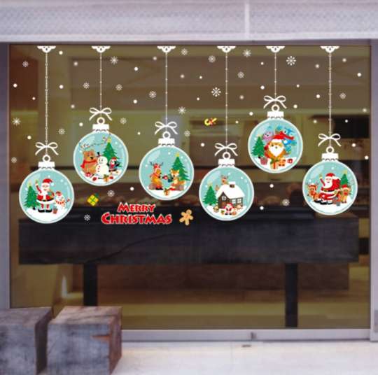 Набор новогодних наклеек на окно New Year 1 13780 50х70 см 1 лист