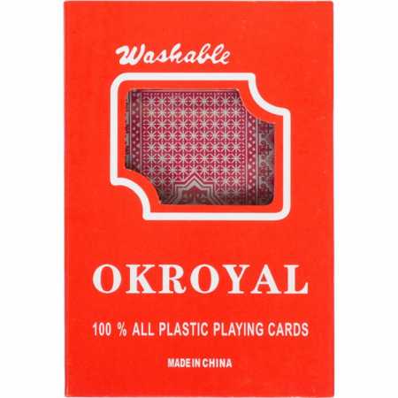 Карты игральные, пластиковые "OKROYAL 1 колода Красный