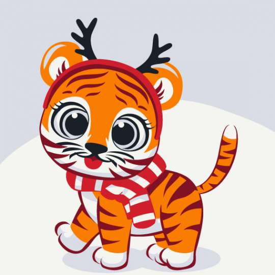 Смугастик в шарфику