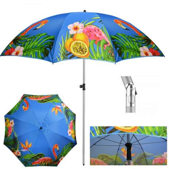 Зонт пляжный с наклоном Stenson Фламинго MH-3371-6 2 м