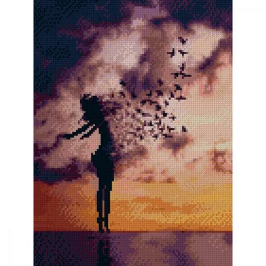 Алмазная мозаика "Свободная душа" Strateg HX070 30х40 см
