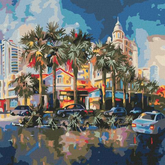 Картина по номерам "Курортный город" Идейка KHO3600 50х50 см    