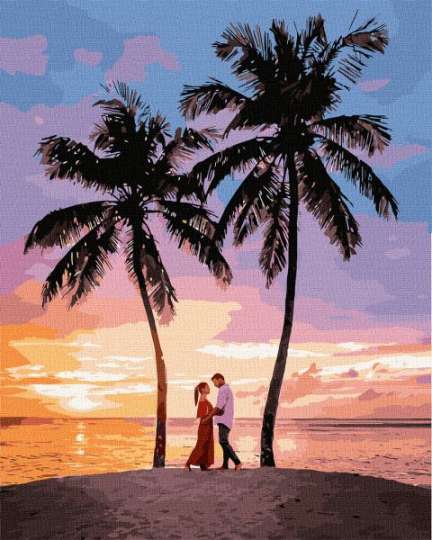 Картина по номерам - Райское свидание Идейка 40х50 см (KHO4816)