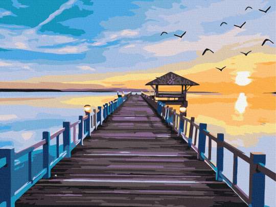 Міст на заході сонця