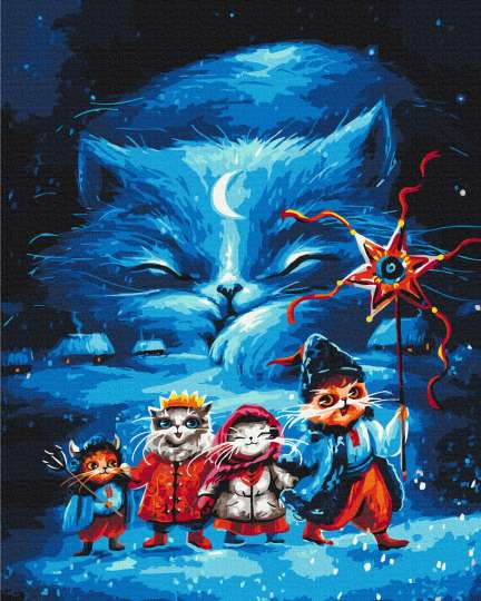 Різдвяний вертеп котиків © Маріанна Пащук