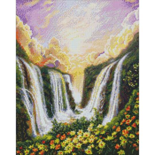 Алмазна мозаїка "Водоспад бажань" ©annasteshka Ідейка AMO7290 40х50 см