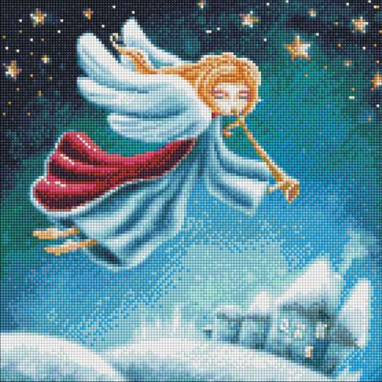 Алмазна мозаїка "Різдвяний ангел" Ідейка AMO7318 40х40см