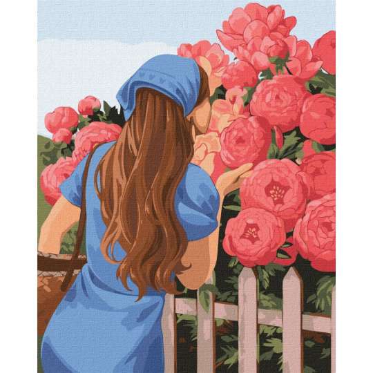 Картина по номерам "Ароматные пионы" ©Kira Corporal Идейка KHO4991 40х50 см